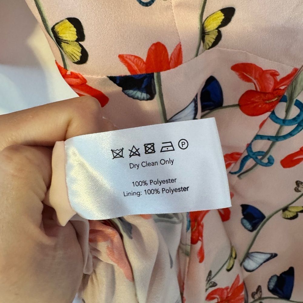 Borgo De Nor Pink Floral Midi Dress Size 6 - Picture 7 of 9